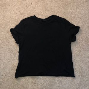 Wild Fable Black Cuff Sleeve Crop Top - XL